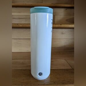 NEW Starbucks, vacuum insulated, hot cup, green and white new  16oz